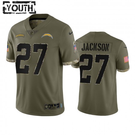 Tröjor Los Angeles Chargers J.C. Jackson 27 Olive 2022 Salute To Service - Barn Tröjor Los Angeles Chargers J.C. Jackson 27 Olive 2022 Salute To Service - Barn